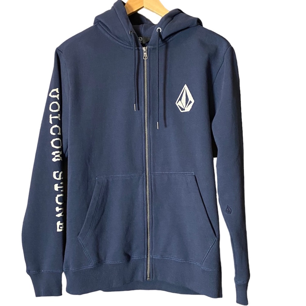 NWT Men’s Volcom Navy Zip Fleece Hoodie Size Small